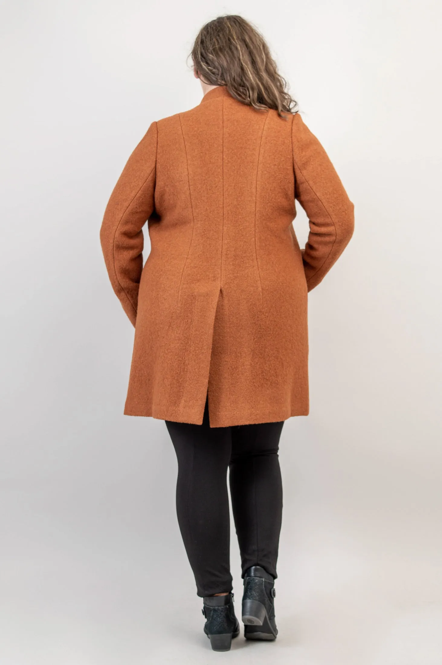 Verona Coat, Copper, Boiled Wool