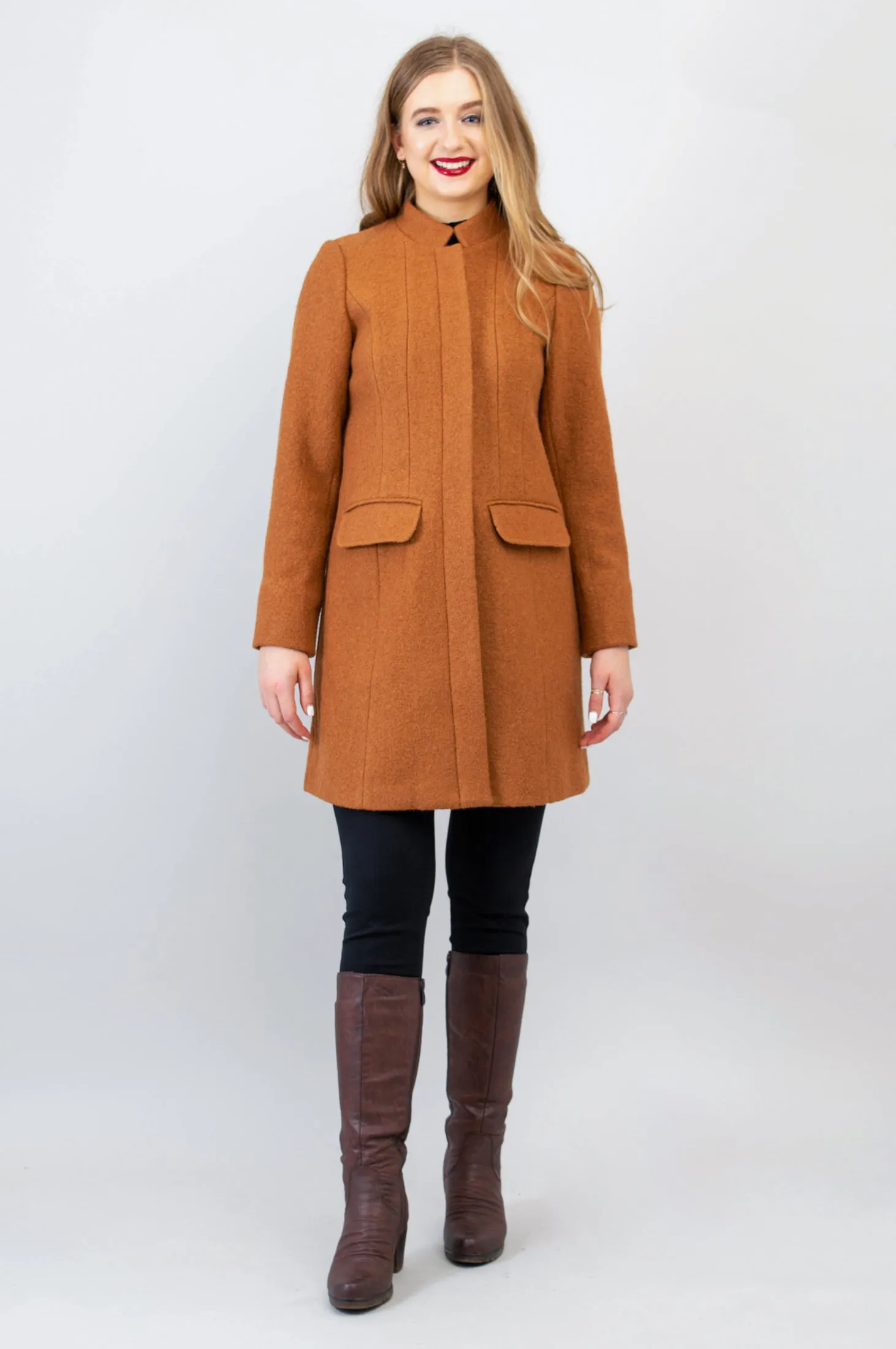 Verona Coat, Copper, Boiled Wool