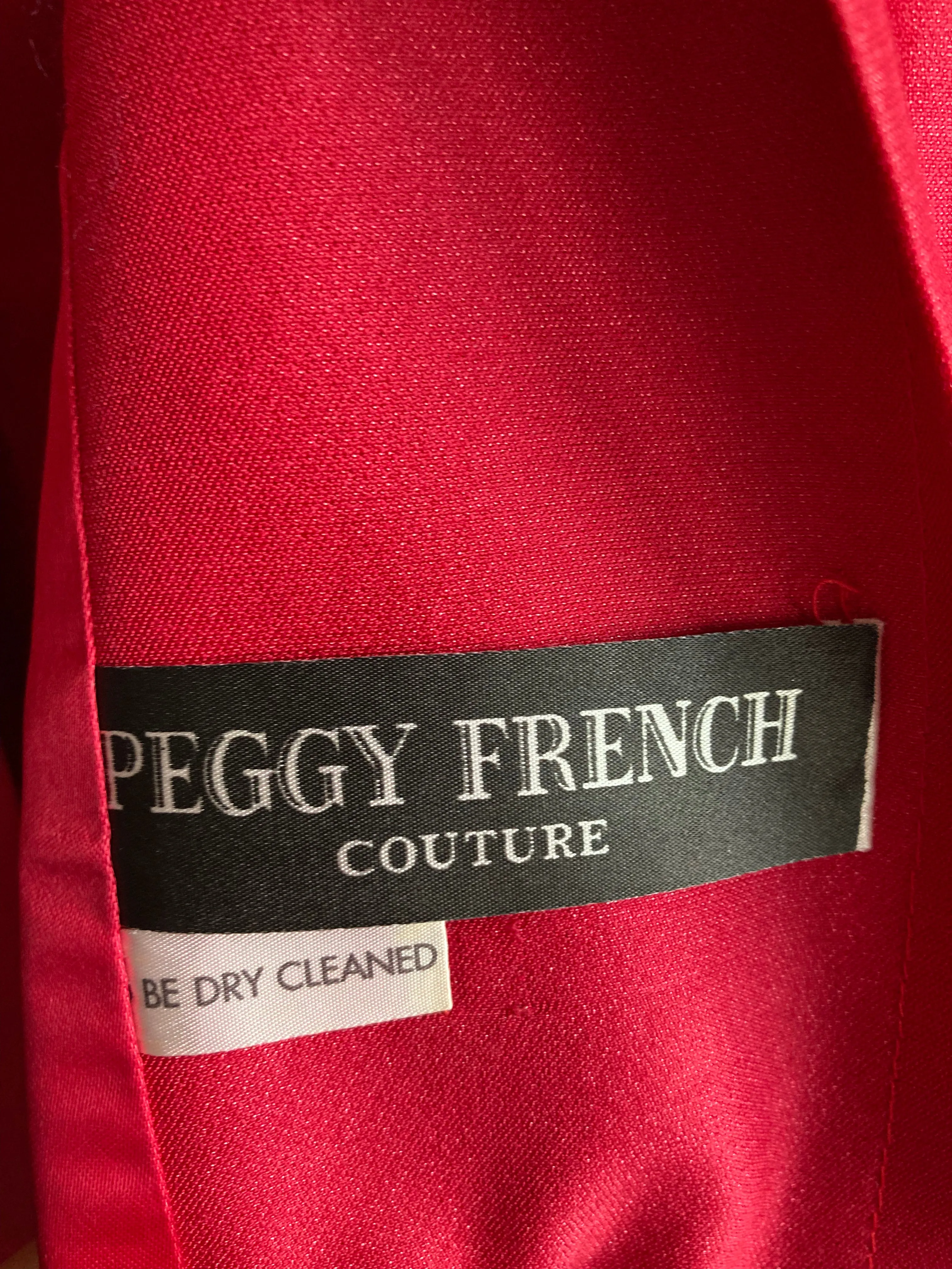 Vintage Peggy French Red Sleeveless Dress And Coat Suit UK Size 16