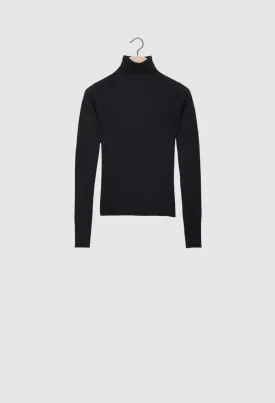 WARA - 16gg Cashmere Turtleneck Sweater in Black and Navy