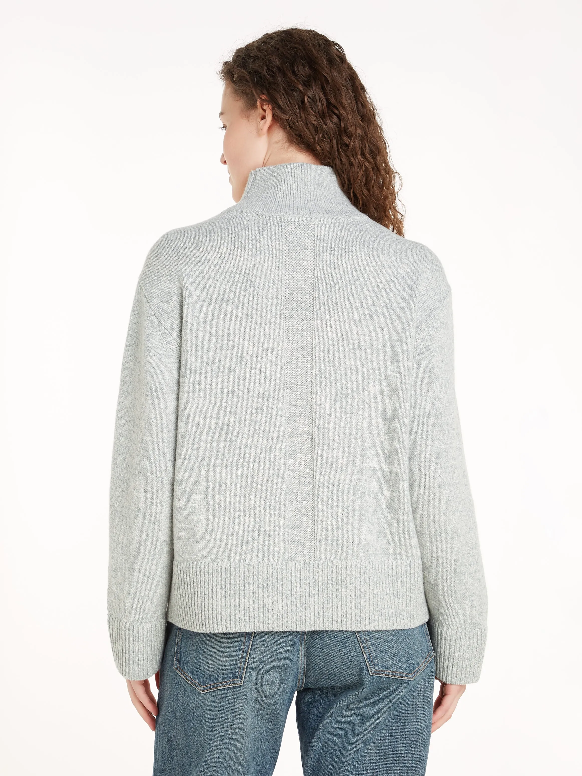 Wool Blend Mock Turtleneck Jumper